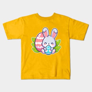 Happy Easter Cute Bunny Kids T-Shirt